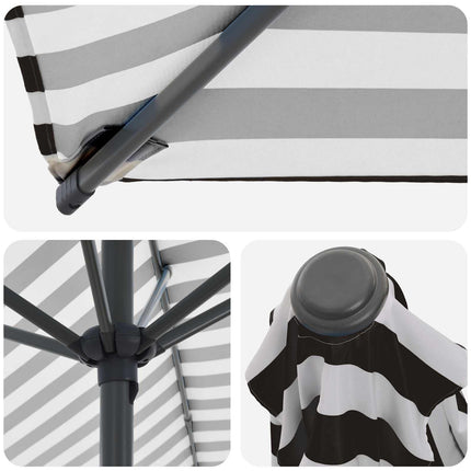 Trädgårdsparasol med Ställ 230 x 230 cm Polyester Rektangulär