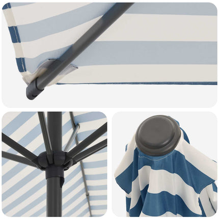 Trädgårdsparasol med Ställ 230 x 230 cm Polyester Rektangulär