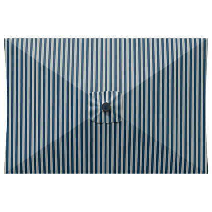 Trädgårdsparasol med LED-lampor och bas 200 x 300 cm Polyester