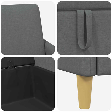 Soffa med förvaring Mörkgrå 72 x 78 x 87 cm Polyester