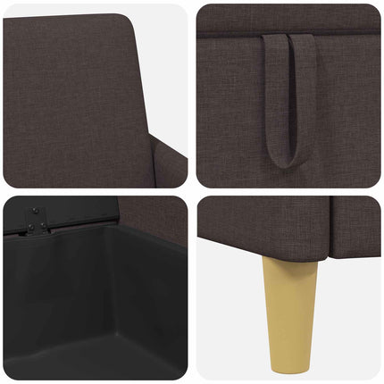 Soffa med förvaring Mörkbrun 72 x 78 x 87 cm Polyester