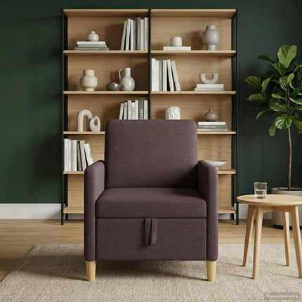 Soffa med förvaring Mörkbrun 72 x 78 x 87 cm Polyester