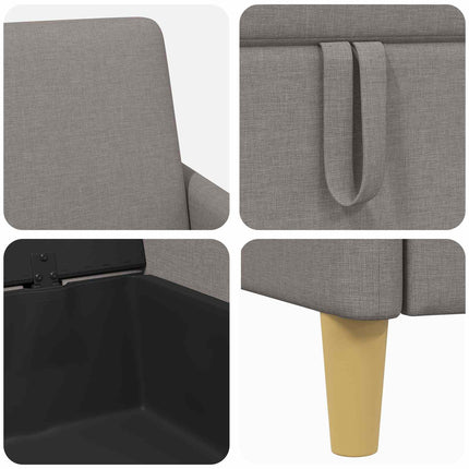 Soffa med förvaring Taupe 72 x 78 x 87 cm Polyester