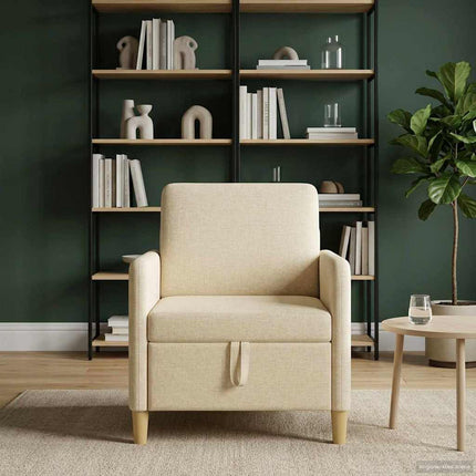 Soffa med förvaring Gräddvit 72 x 78 x 87 cm Polyester