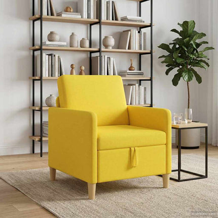 Soffa med förvaring Ljusgul 72 x 78 x 87 cm Polyester