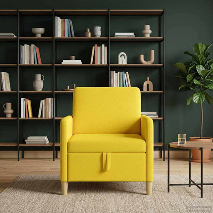 Soffa med förvaring Ljusgul 72 x 78 x 87 cm Polyester