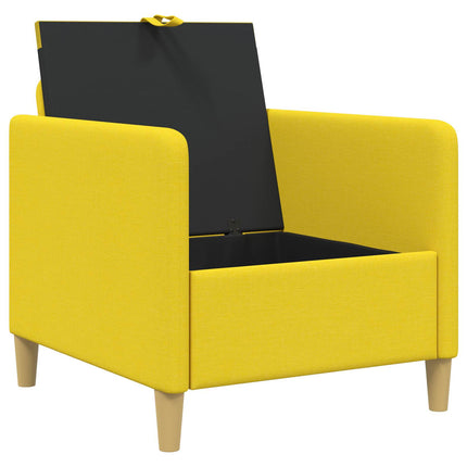Soffa med förvaring Ljusgul 72 x 78 x 87 cm Polyester