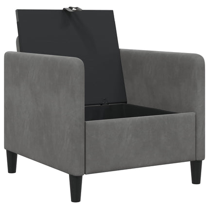 Soffa med förvaring Mörkgrå 72 x 78 x 87 cm Polyester