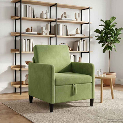 Soffa med förvaring Ljusgrön 72 x 78 x 87 cm Polyester