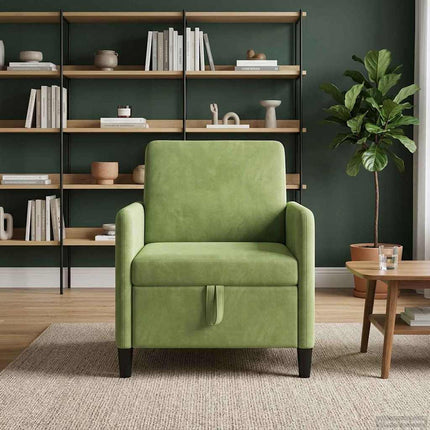 Soffa med förvaring Ljusgrön 72 x 78 x 87 cm Polyester
