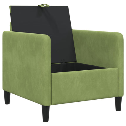 Soffa med förvaring Ljusgrön 72 x 78 x 87 cm Polyester