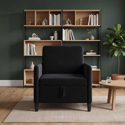 Soffa med förvaring Svart 72 x 78 x 87 cm Polyester