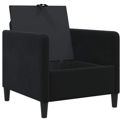 Soffa med förvaring Svart 72 x 78 x 87 cm Polyester