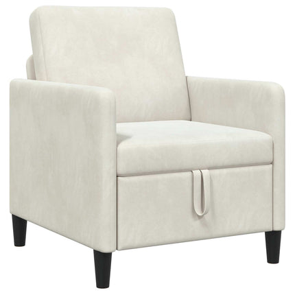 Soffa med förvaring Gräddvit 72 x 78 x 87 cm Polyester