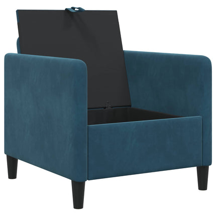 Soffa med förvaring Blå 72 x 78 x 87 cm Polyester