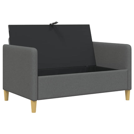 Soffa med förvaring Mörkgrå 122 x 78 x 87 cm Polyester
