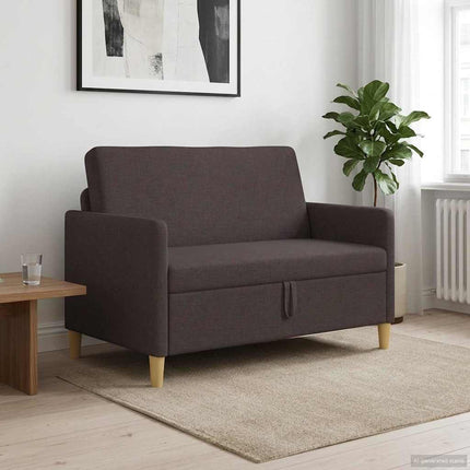 Soffa med förvaring Mörkbrun 122 x 78 x 87 cm Polyester