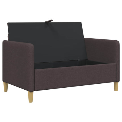Soffa med förvaring Mörkbrun 122 x 78 x 87 cm Polyester