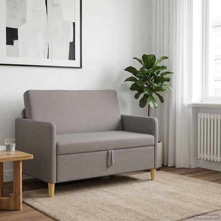 Soffa med förvaring Taupe 122 x 78 x 87 cm Polyester