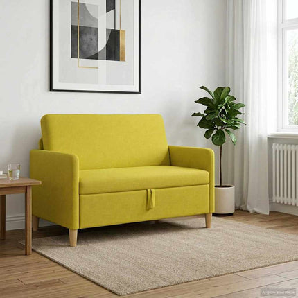 Soffa med förvaring Ljusgul 122 x 78 x 87 cm Polyester
