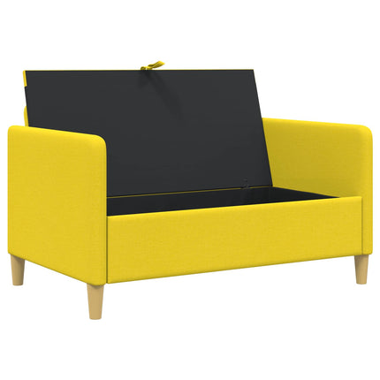 Soffa med förvaring Ljusgul 122 x 78 x 87 cm Polyester