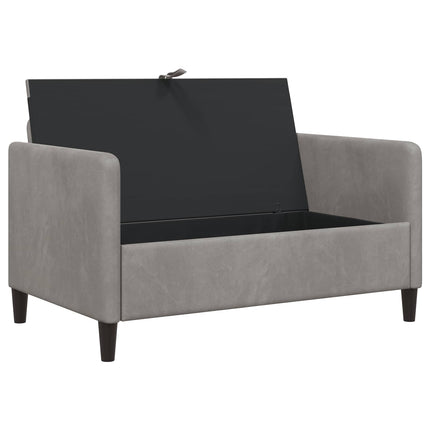 Soffa med förvaring Ljusgrå 122 x 78 x 87 cm Polyester