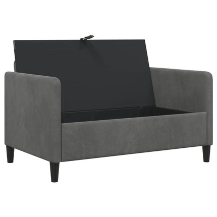 Soffa med förvaring Mörkgrå 122 x 78 x 87 cm Polyester