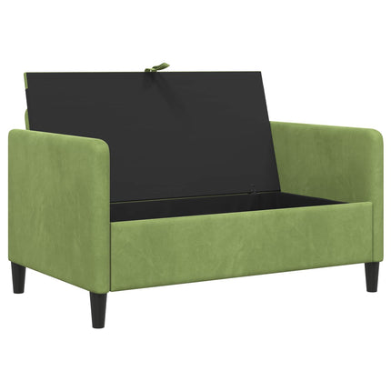 Soffa med förvaring Ljusgrön 122 x 78 x 87 cm Polyester