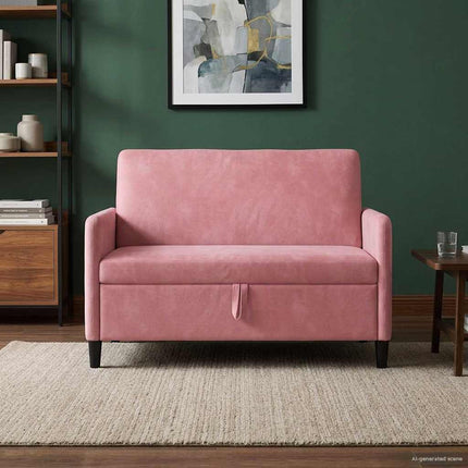 Soffa med förvaring Rosa 122 x 78 x 87 cm Polyester