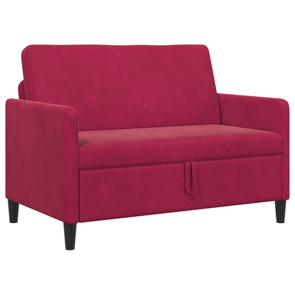 Soffa med förvaring Vinröd 122 x 78 x 87 cm Polyester
