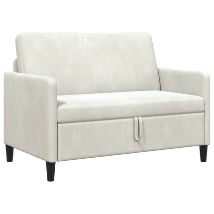 Soffa med förvaring Gräddvit 122 x 78 x 87 cm Polyester