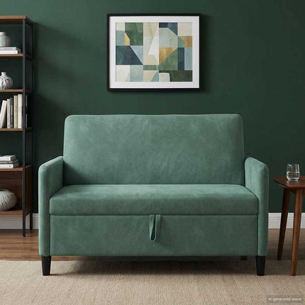 Soffa med förvaring Havgrön 122 x 78 x 87 cm Polyester