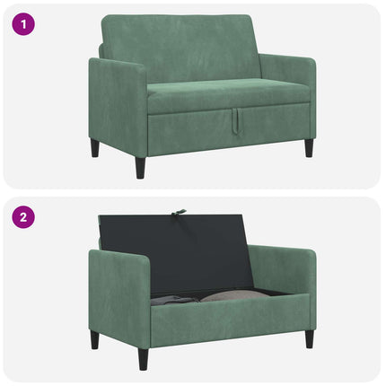 Soffa med förvaring Havgrön 122 x 78 x 87 cm Polyester