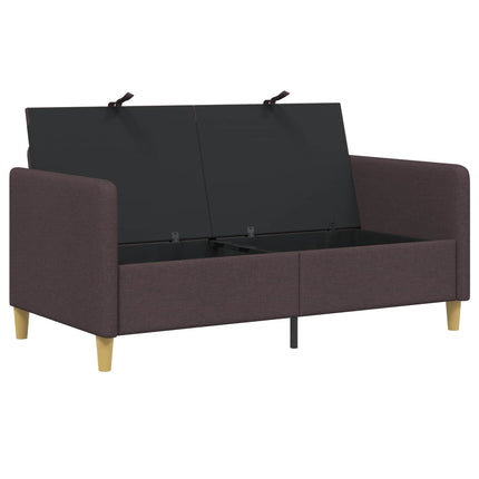 Soffa med förvaring Mörkbrun 152 x 78 x 87 cm Polyester
