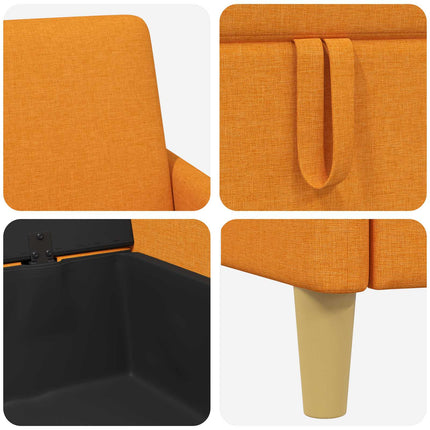 Soffa med förvaring Mörkgul 152 x 78 x 87 cm Polyester