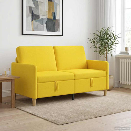Soffa med förvaring Ljusgul 152 x 78 x 87 cm Polyester