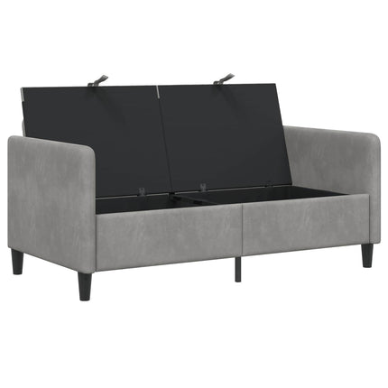 Soffa med förvaring Ljusgrå 152 x 78 x 87 cm Polyester