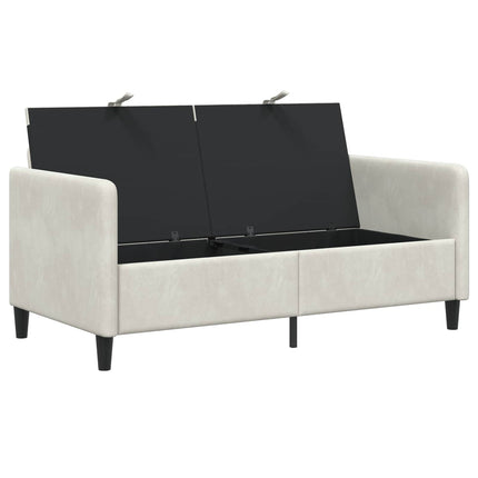 Soffa med förvaring Gräddvit 152 x 78 x 87 cm Polyester