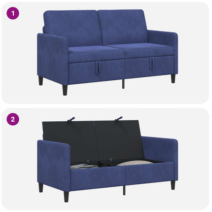 Soffa med förvaring Polisblå 152 x 78 x 87 cm Polyester