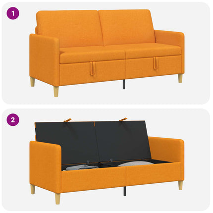 Soffa med förvaring Mörkgul 172 x 78 x 87 cm Polyester