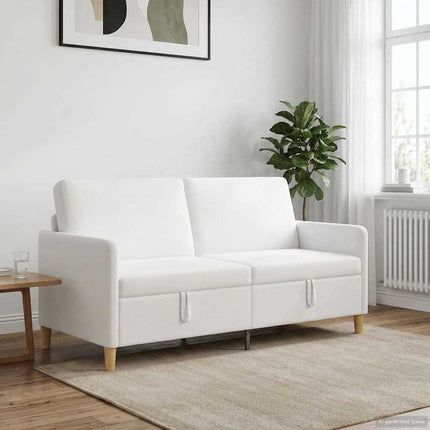 Soffa med förvaring Vit 172 x 78 x 87 cm Polyester