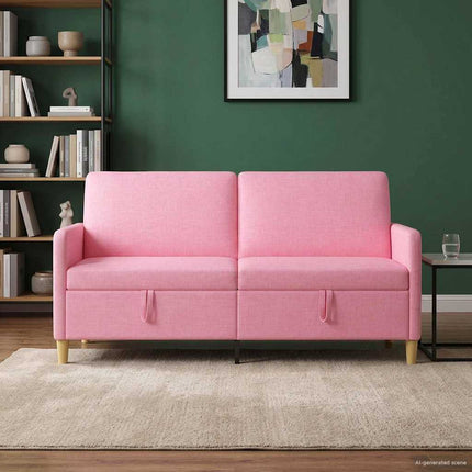 Soffa med förvaring Rosa 172 x 78 x 87 cm Polyester