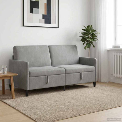 Soffa med förvaring Ljusgrå 172 x 78 x 87 cm Polyester
