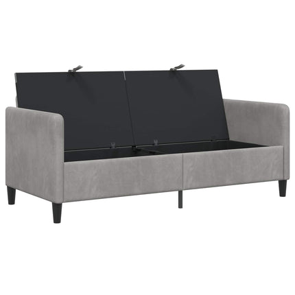 Soffa med förvaring Ljusgrå 172 x 78 x 87 cm Polyester