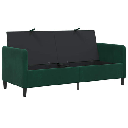 Soffa med förvaring Mörkgrön 172 x 78 x 87 cm Polyester