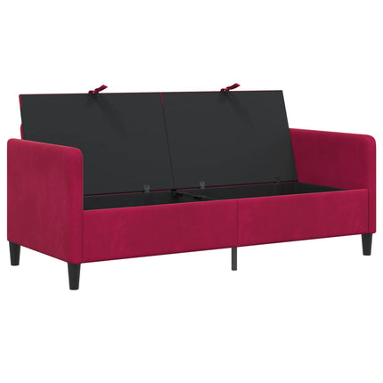 Soffa med förvaring Vinröd 172 x 78 x 87 cm Polyester
