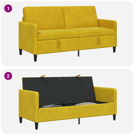 Soffa med förvaring Gul 172 x 78 x 87 cm Polyester