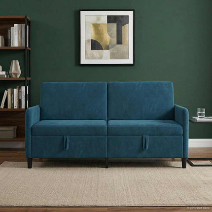 Soffa med förvaring Blå 172 x 78 x 87 cm Polyester