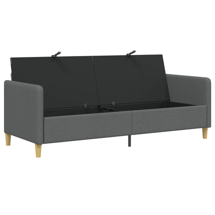 Soffa med förvaring Mörkgrå 192 x 78 x 87 cm Polyester
