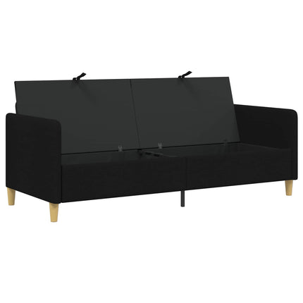 Soffa med förvaring Svart 192 x 78 x 87 cm Polyester